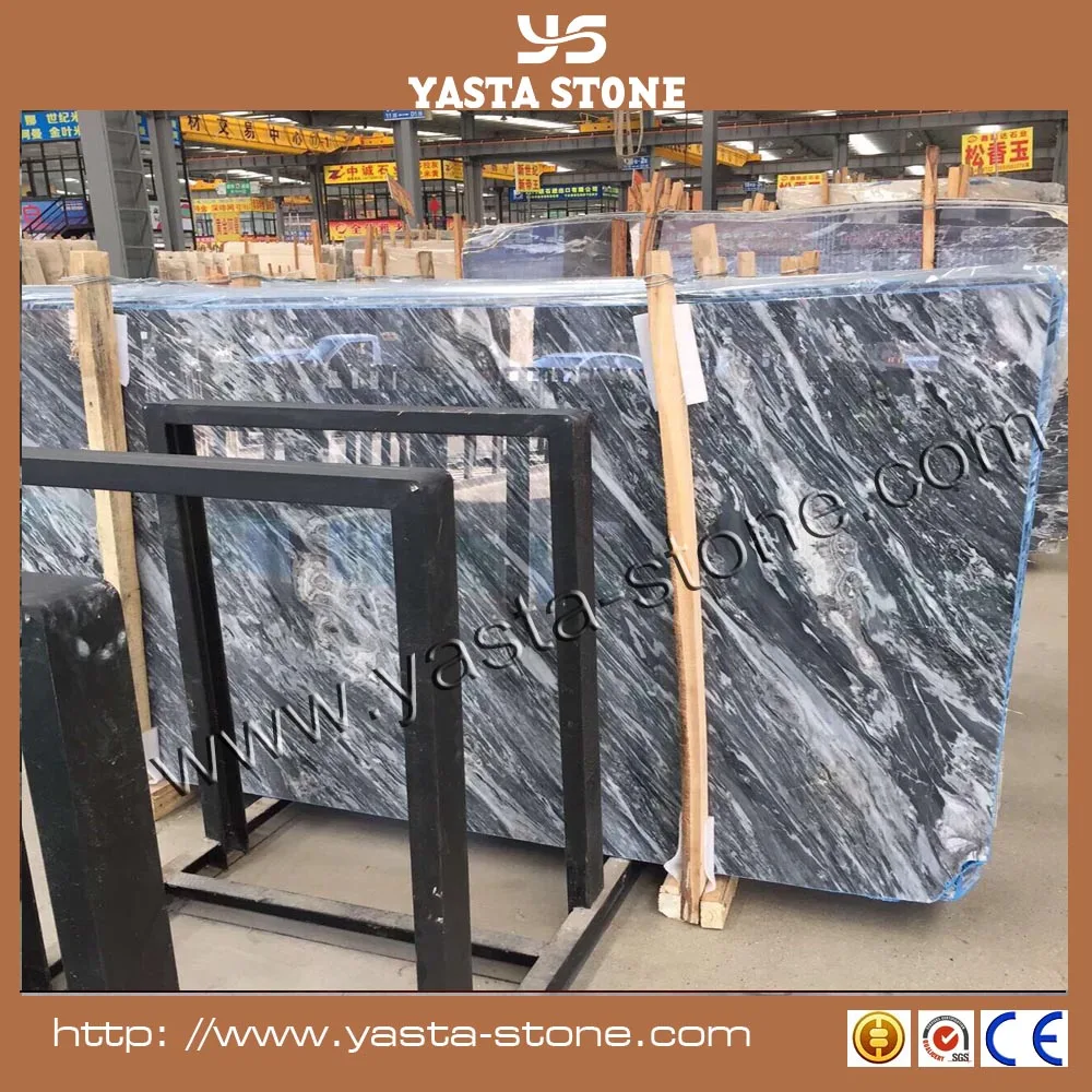 New kinds black marble with white river veins for flooring tile