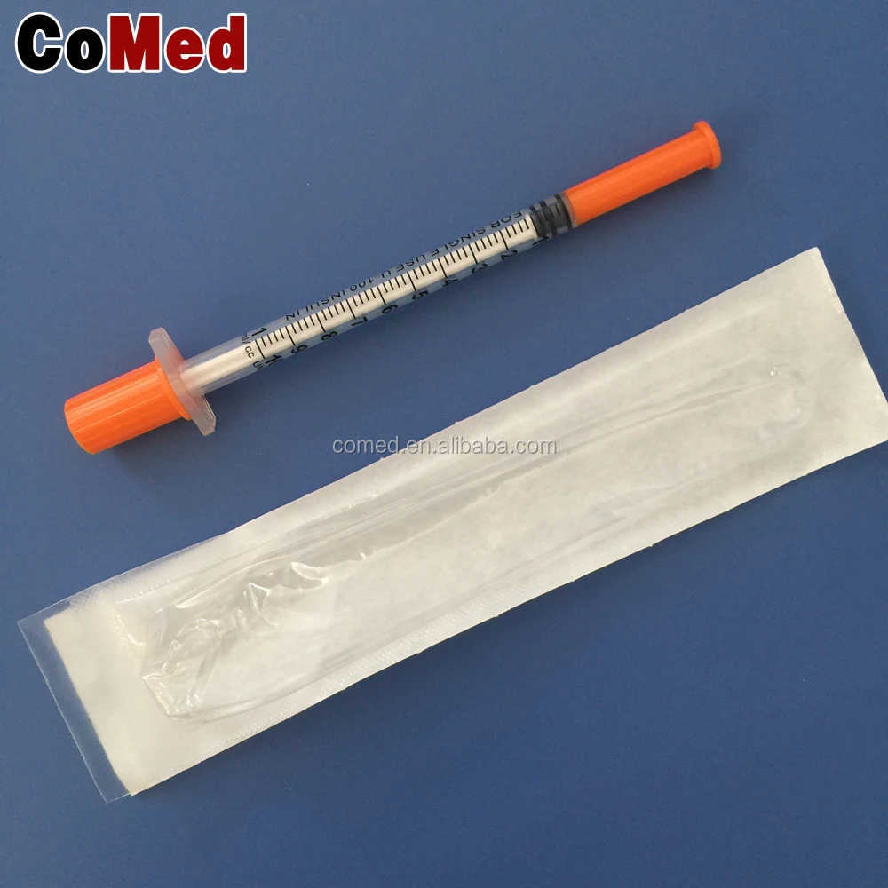 Стерильный одноразовый шприц инсулина 1 мл для одноразового использования