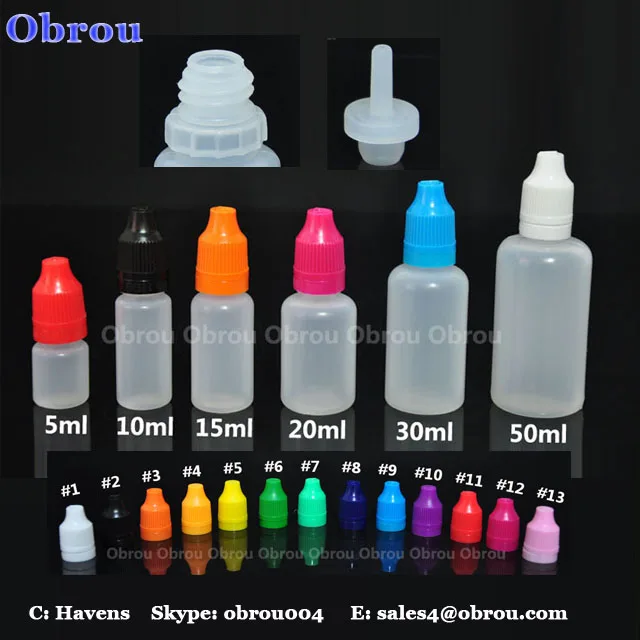 Plastic oil Bottle 5ml 10ml 15ml 20ml 30ml 50ml soft plastic squeezed Dropper Bottles for oil