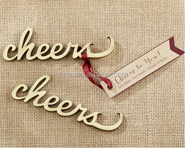 Cheers Antique Gold Bottle Opener