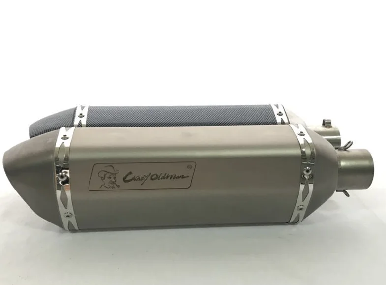 
CRAZY OLD MAN motorcycle exhaust muffler L130BT for 150-1000cc modified exhaust system 