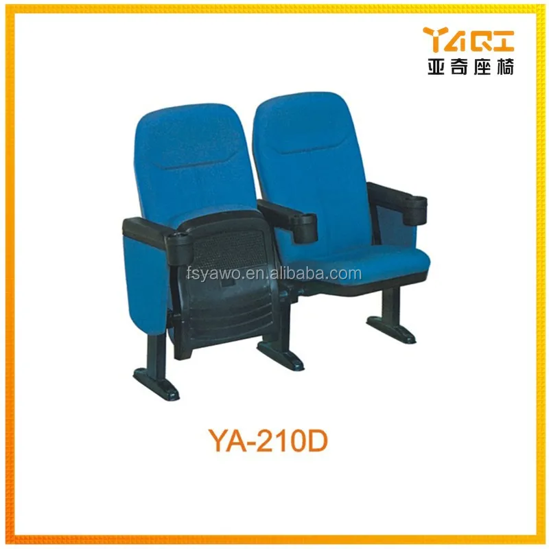 vip modern folding auditorium seating cinema theater assembly hall chair with movable cupholder YA-210E