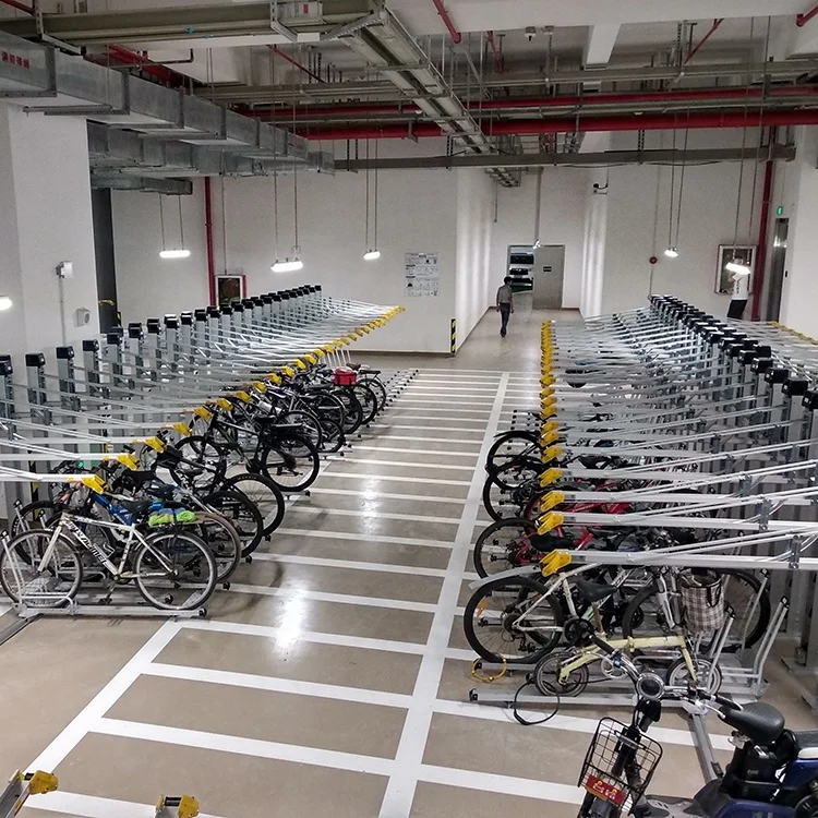 
User-friendly design solidness vertical two tier bike rack 