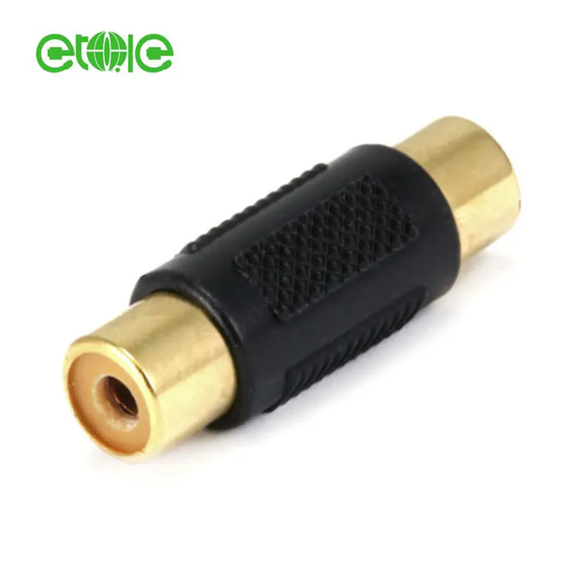 
 4х RCA гнездо к гнезду аудио соединитель цилиндр Столярный адаптер Золотой Разъем  