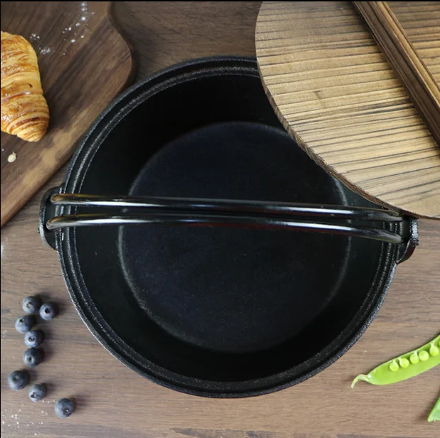 Japanese Stew Pot Okonomiyaki Shabu Shabu Pot Cast iron Sukiyaki Nabe