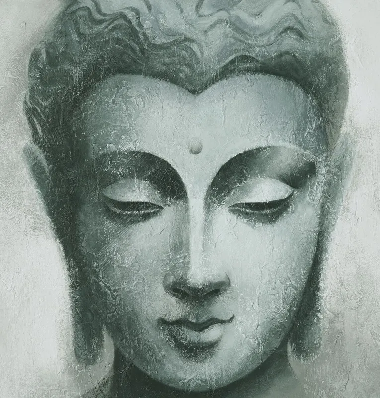 
Hot selling handmade still life head canvas 3D buddha art oil painting 