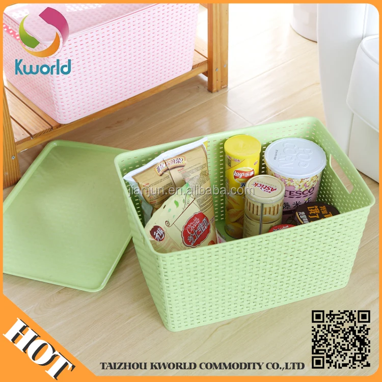 plastic rattan storage box