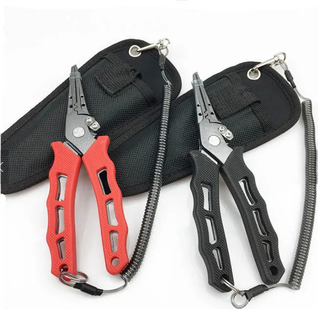 with Non-slip TPR handle,for lure\fly\boating fishing,tools, Muti-Function Fishing Pliers Hook Remover Split Ring