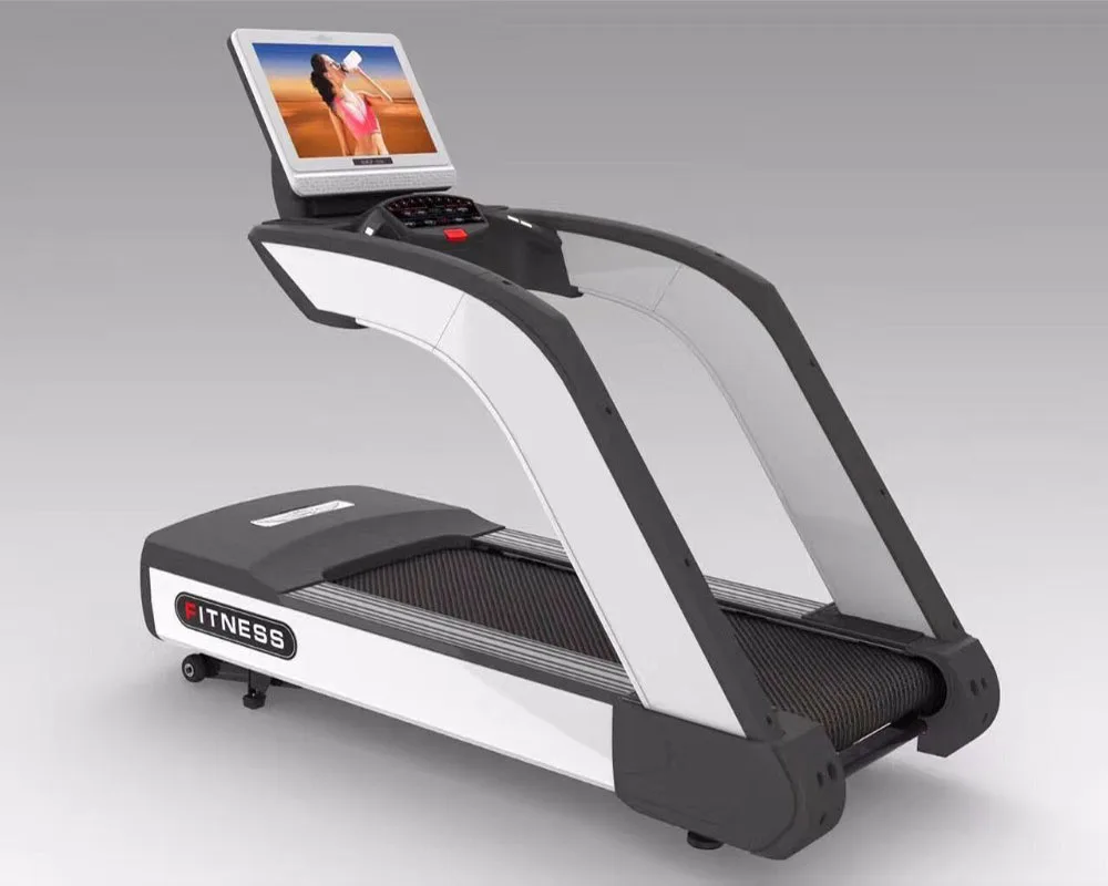 FITNESS Curve Treadmill with Screen Self-propelled Treadmill High End Gym Equipment
