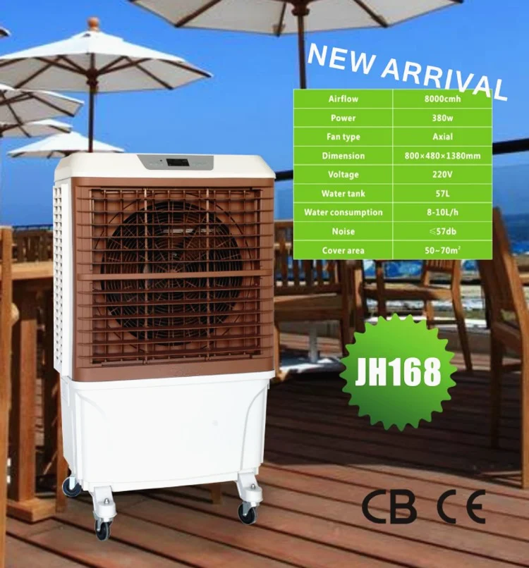 3  speeds plastic mist water cooling fan cooler mobile for open area  JH168