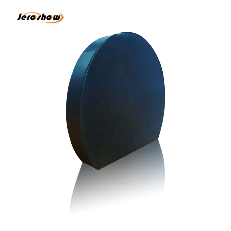 Exhibition booth tension fabric 3d half moon shape display circle round backdrop stand