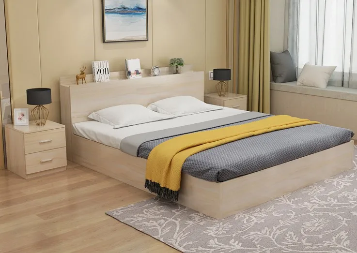 melamine furniture latest designs double bed with good price
