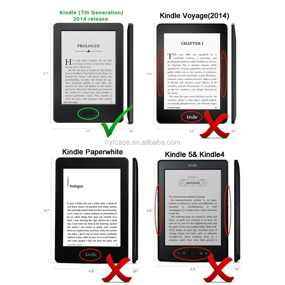 
book design leather case cover for Amazon Kindle 6 inch Ereader 