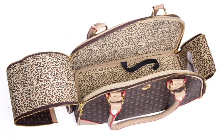 Wholesale fashion luxury custom canvas small pet dog cat travel sling carrier bag handbag bag