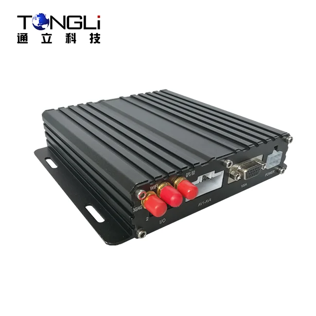 4CH 3G 4G GPS WiFi optional H.264 720P SD card Mobile DVR for Car Camera system