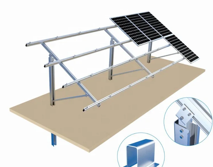 hot sale ground solar panel mounting structure 20kw with hot galvanized steel pile