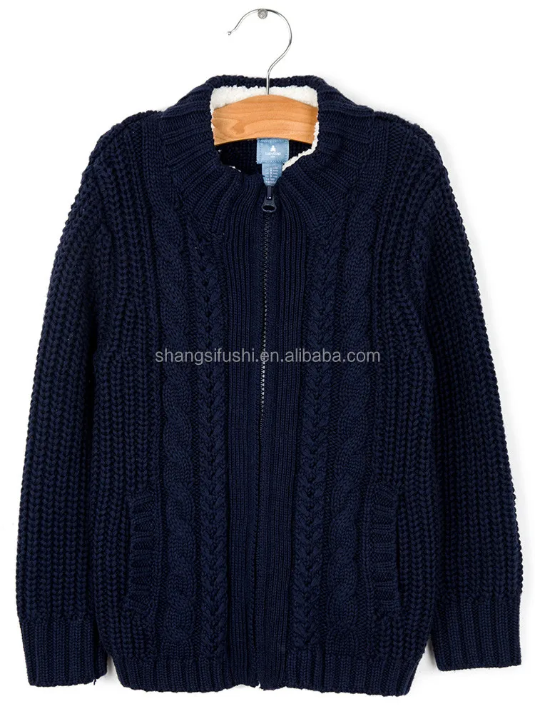 
OEM Winter Retro 7GG Cardigan Zip Keep Warm Boys Sweater With Cashmere 