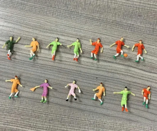 1:50 1:75 scale ABS plastic color painted miniature model football player figures for building model layout