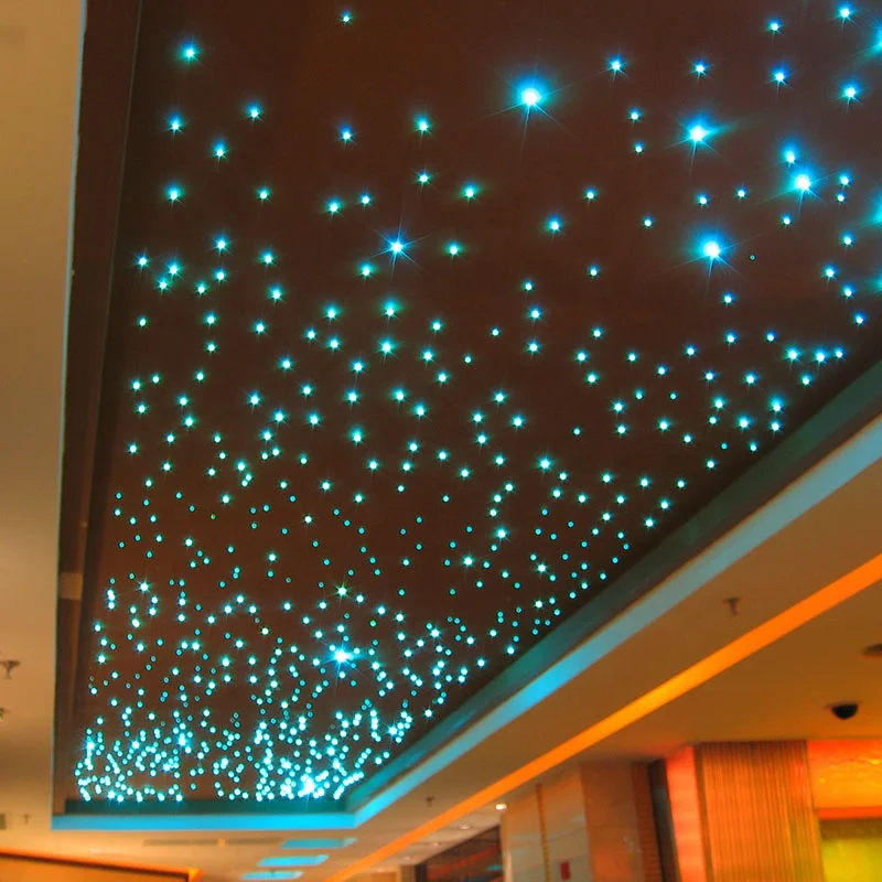 pmma end glow Plastic Optical Fiber factory price with black jacket star ceiling light