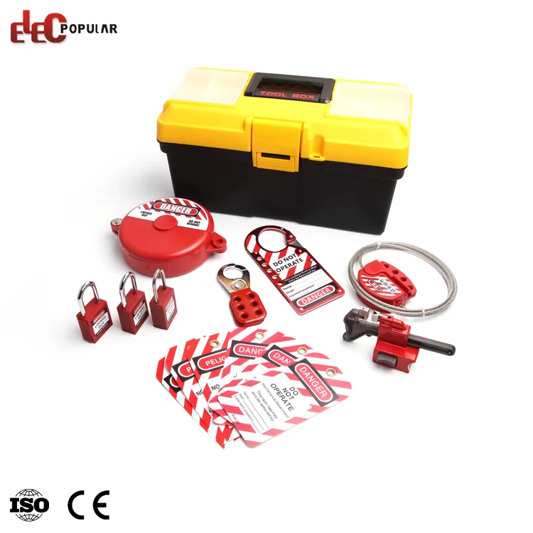 Electrical Safety Lock Out Tool Box Convenient Group Lockout Tagout Kits