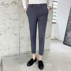 latest design Korean trouser men suit pants causal for businessman slim fit young men pants factory oem