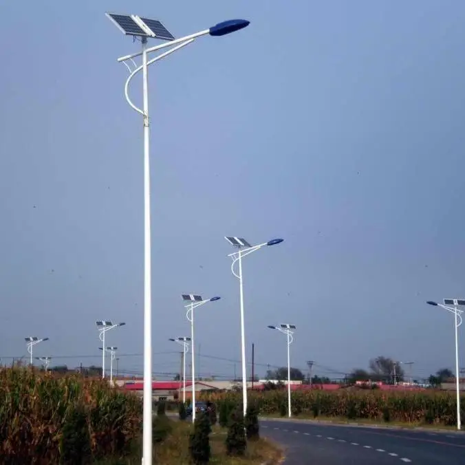 Factory price high intensity hot galvanized 9 meters solar street light pole