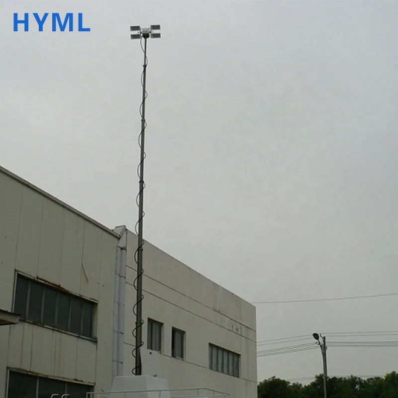 Телескопическая мачта, установленная на осветительном командном транспортном средстве