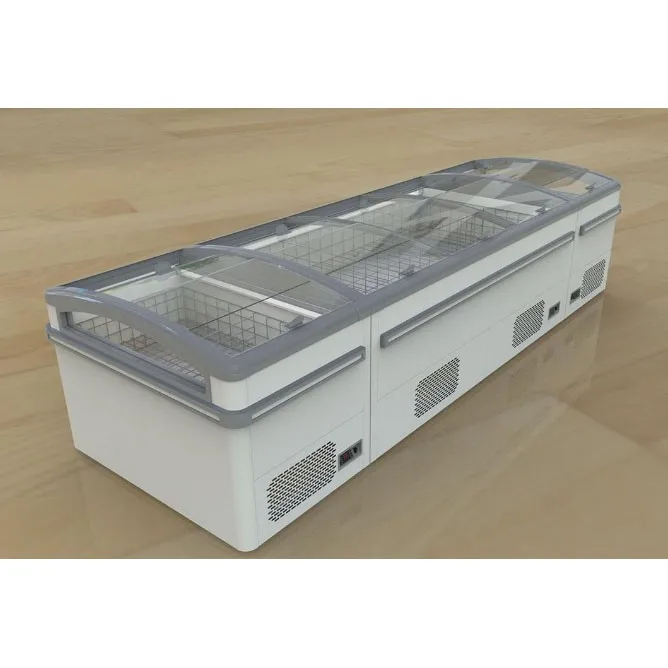 high quality curved ice cream freezer glass door for supermarket