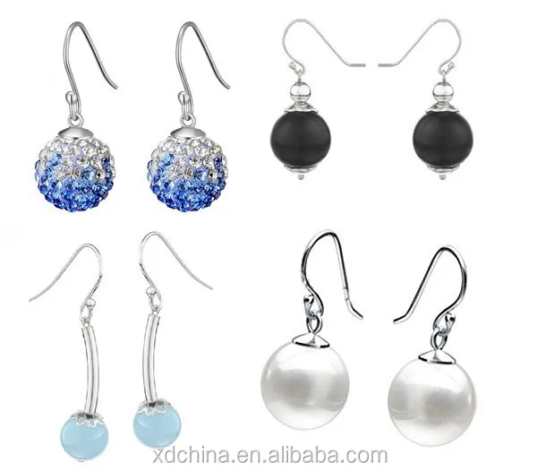 XD P026 925 sterling silver ball earring hooks shop for earrings  925 sterling silver ear hook