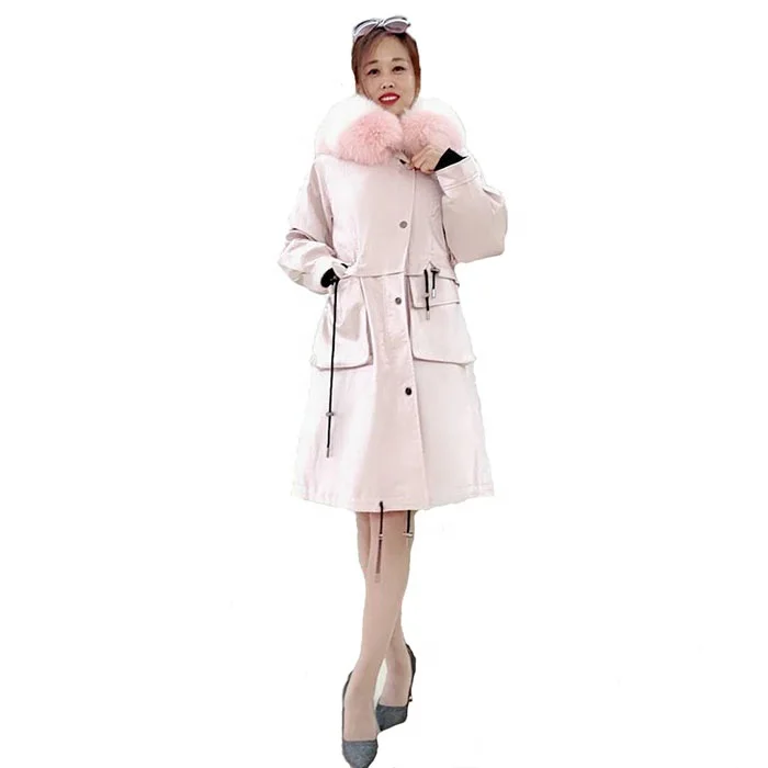 Лидер продаж 2019, длинное стильное розовое пальто с капюшоном, уличная парка, пальто