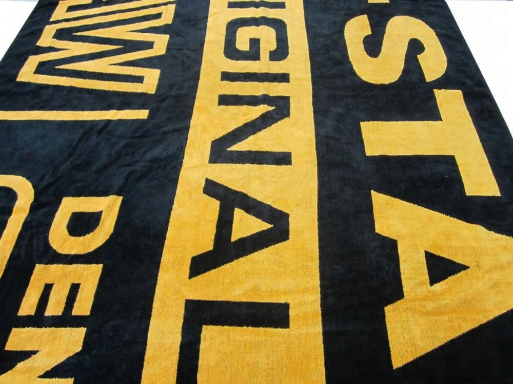 Popular Luxury Weighted Velour Personalised beach towel for bath,beach