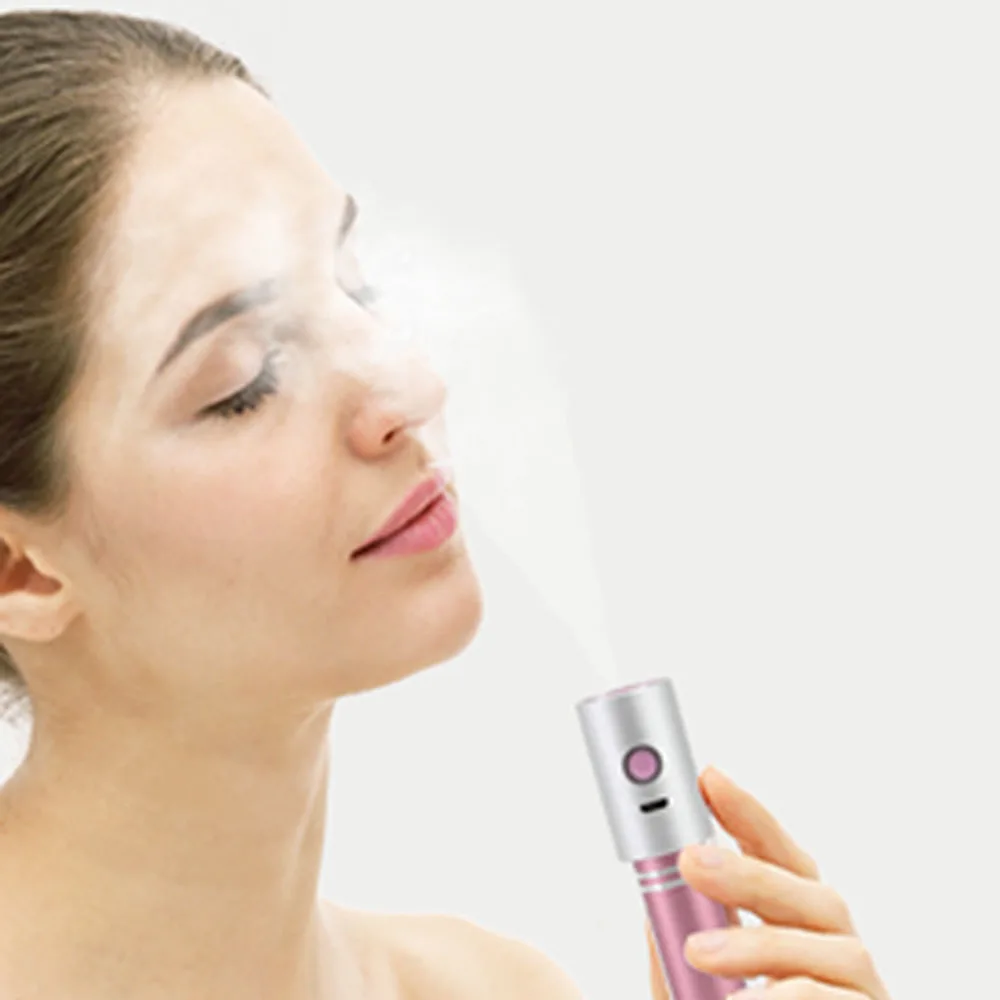 Handheld skin care beauty equipment nano ionic spa high frequency manual facial nano steamer