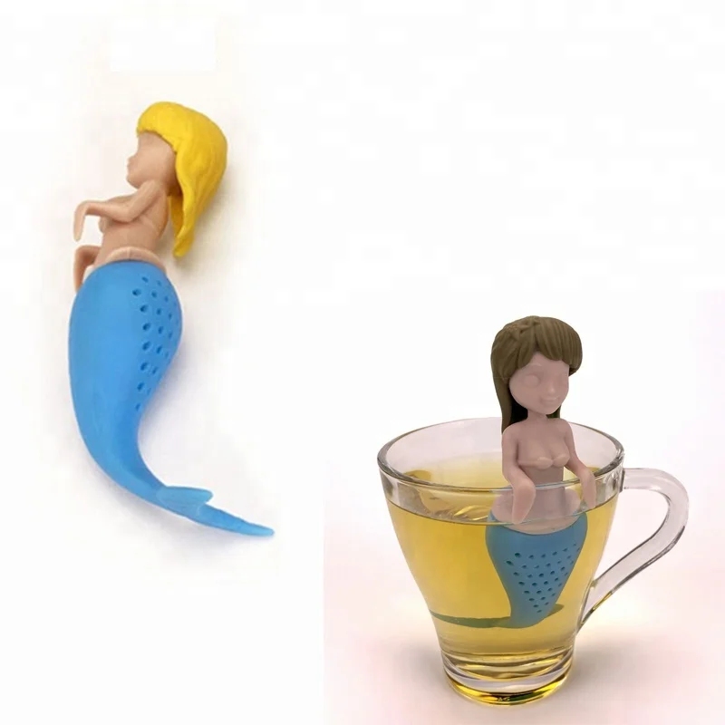 Eco friendly glass holder mermaid silicone Spoon Rest / snail Shape Silicone Teabag Holder/Cute Mini colorful Tea Bag Holder