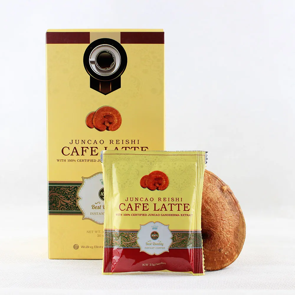 
Ready to Order Instant Ganoderma Reishi Coffee Latte on Sale Free to USA Herbal Extract 1 Sachet/time Dark Brown 24 Months 