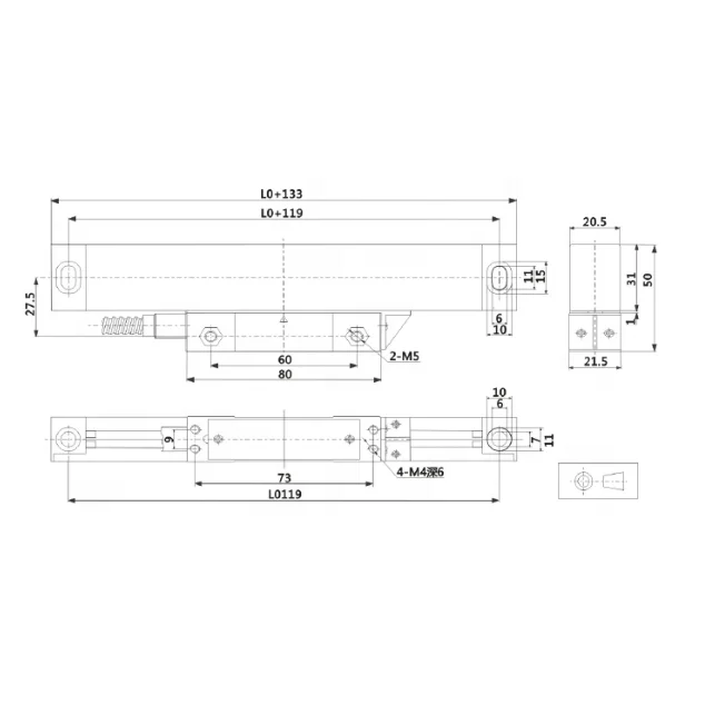 Линейная шкала DRO