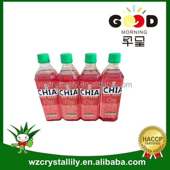 
500ml PET bottled natural chia seed drink fruity taste 