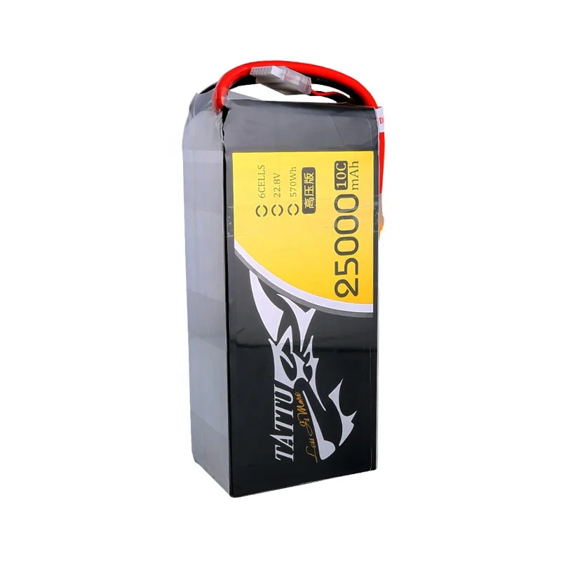 UAV Battery 25000mAh 6S 10C 22.8V High Voltage Rechargeable for UAV Drone with XT90S