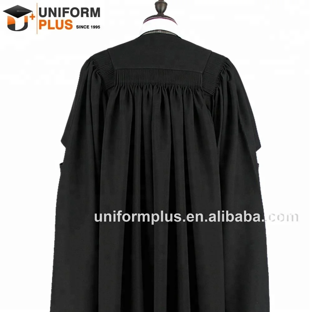 Wholesale premium UK Australia long sleeve black toga master graduation gown