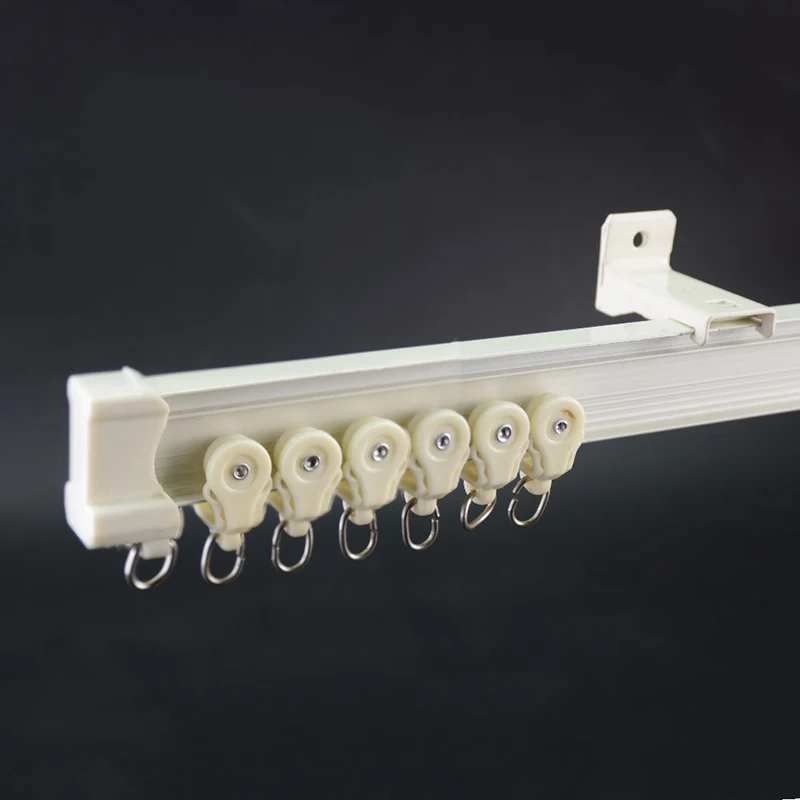 
KIEI 2019 aluminum curved shower curtain rod,aluminum curved curtain rods,metal curtain track runner wheel curtain track 