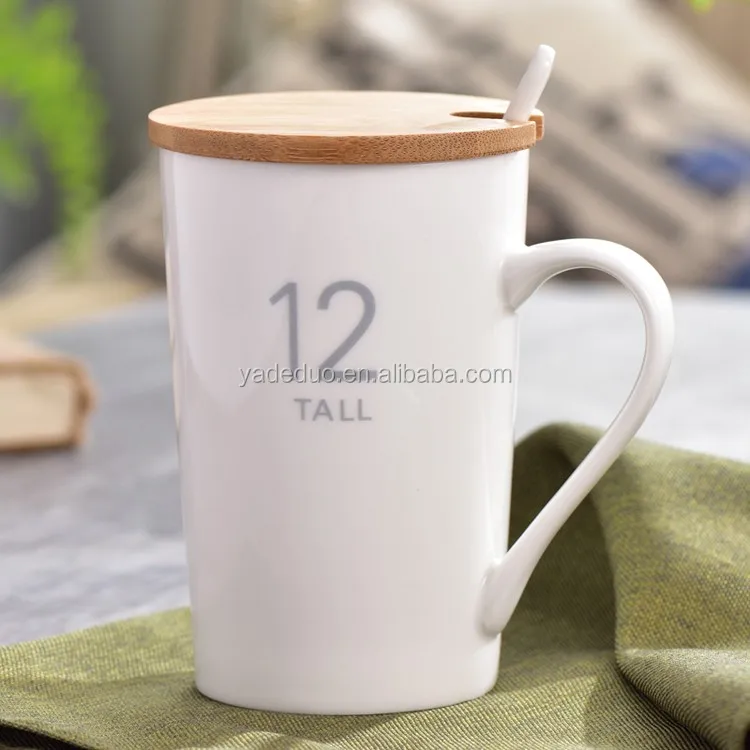 Porcelain 12oz coffee mugs with handle ceramic black line tea cups adding your design for hotel