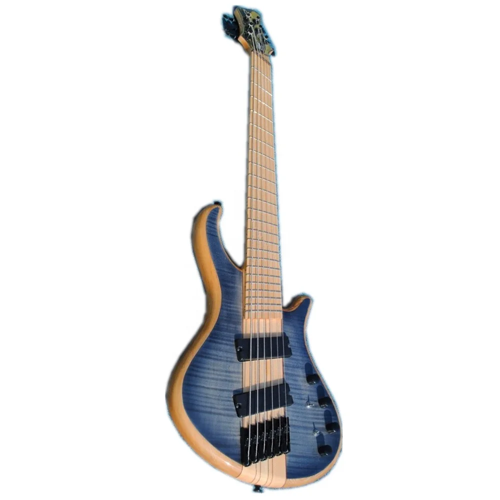 Weifang Rebon 6 string neck through body fanned fret multi scale electric bass guitar