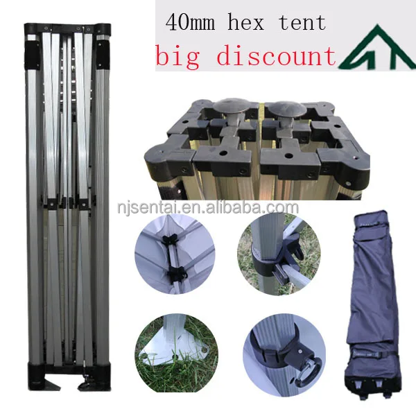 3x3m 50mm hexagon aluminium OEM chinese factory pop up folding tent