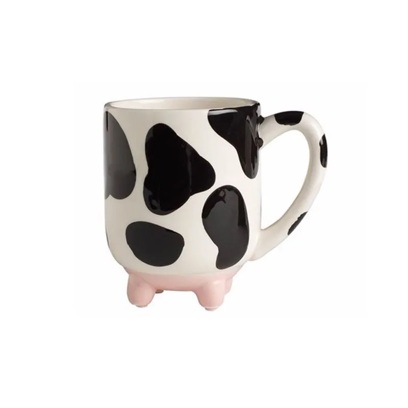 wholesale cute animal cow shape porcelain coffee mug