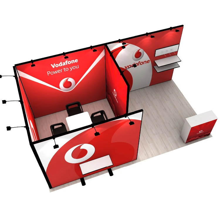 China Factory Price Modular Exhibition stands 10x20 Trade show booth with aluminum small corner expo booth