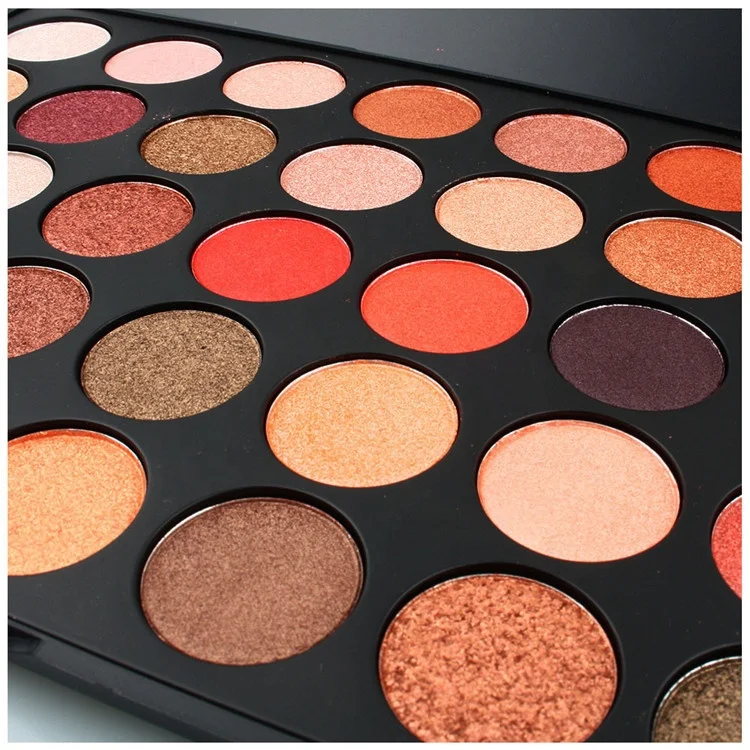 Inexpensive Good Make Up Cosmetics 35 Glitter Custom Eyeshadow Palette