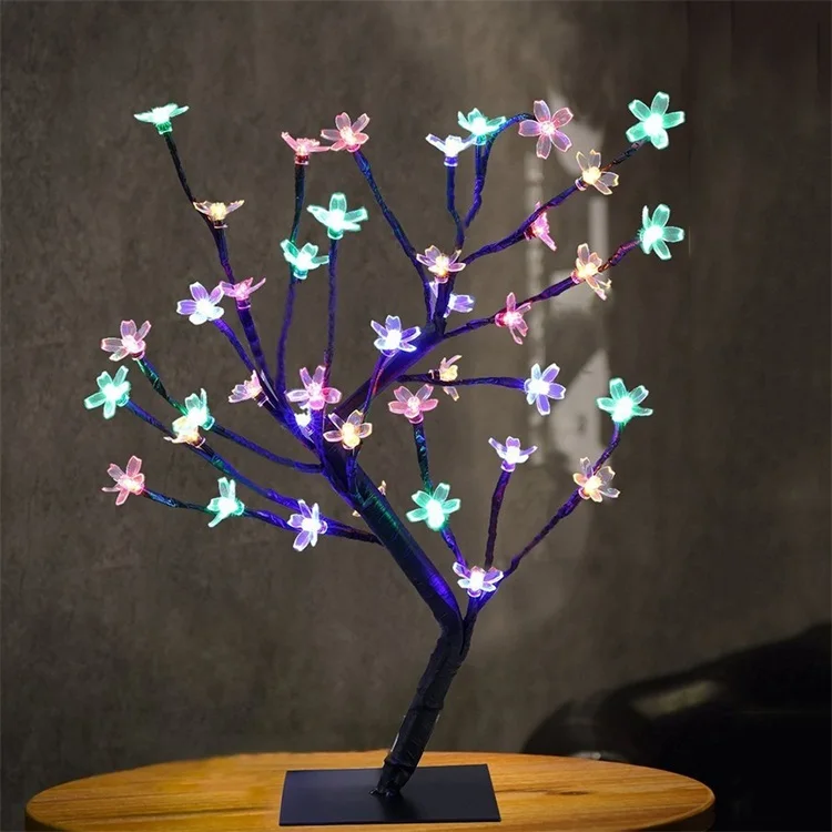 Factory supply   battery operated   warm white 24 36 48   led tree cherry blossom tree light