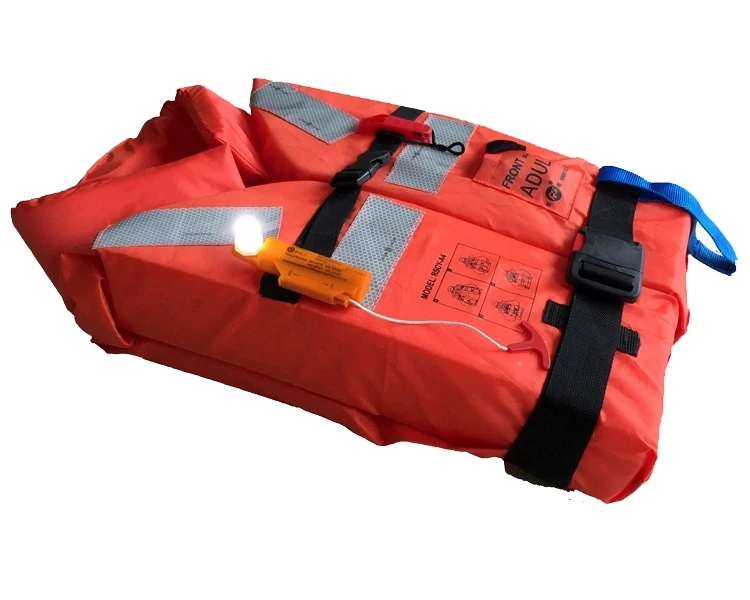 Factory hot sale SOLAS marine fabric water saving life jacket