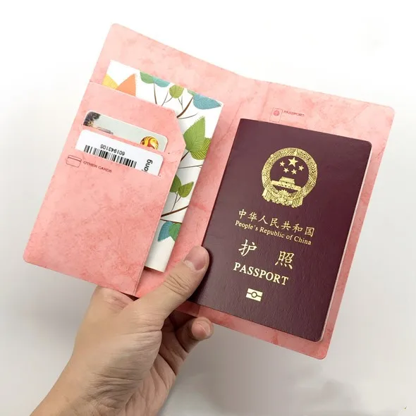 
Custom Logo Clutch Simple Protective Passport Holder Case 