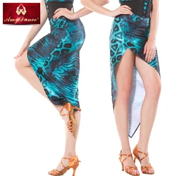 3 color side split fishtail modern square latin practice skirt for women latin dance costume