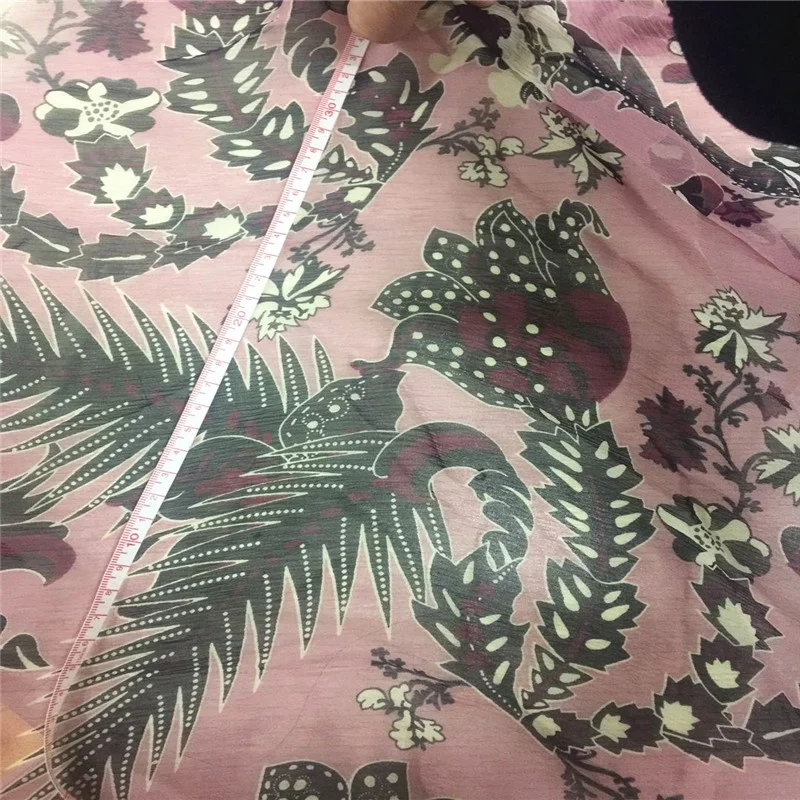 Silk Crepe Georgette Fabric Printed Silk Georgette Fabric Natural Silk Fabric